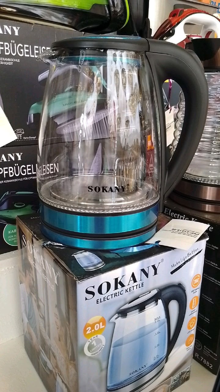 Sokany 2.0L Glass Electric Kettle
